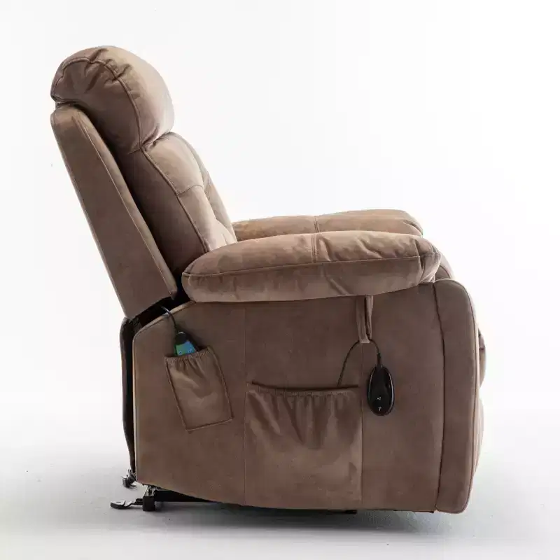 Electric Lift Massage Recliner With Heating Function And Side Pocket - ModernLuxe