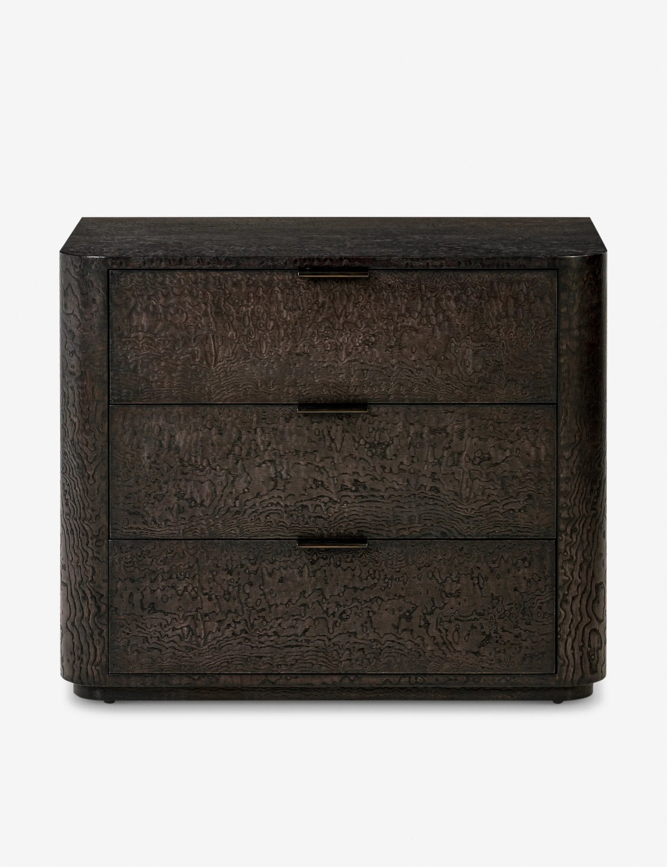 3-Drawer Dresser - A rich pattern gives the collection its character, with rounded edges and subtle hardware keeping the look clean