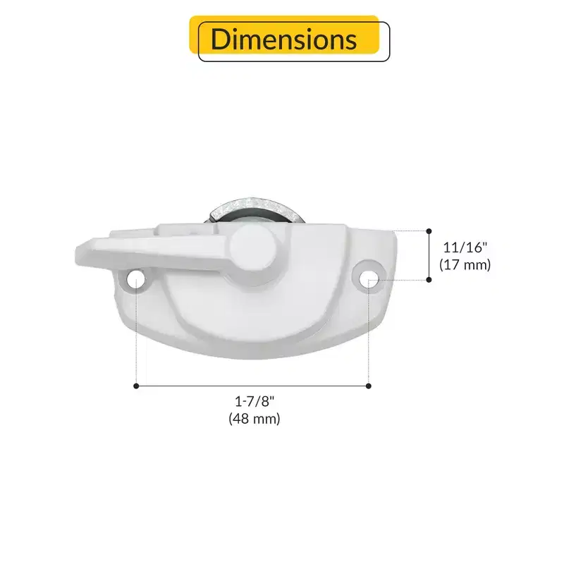Brixwell 50-369-3 Entrygard Cam Lock 1-7/8 Hole Centers White Finish