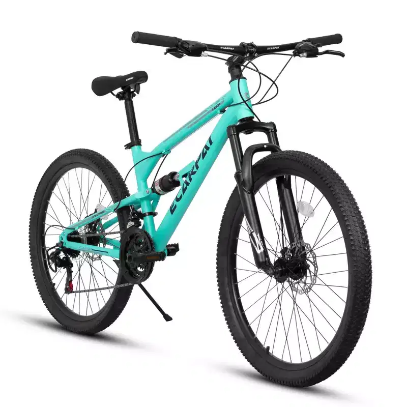 NAYSAYE 26 Inch Mountain Bike Steel Frame 21 Speed Suspension Fork Adult Bike for Outdoor Riding, Blue, 68.00*27.00*38.00