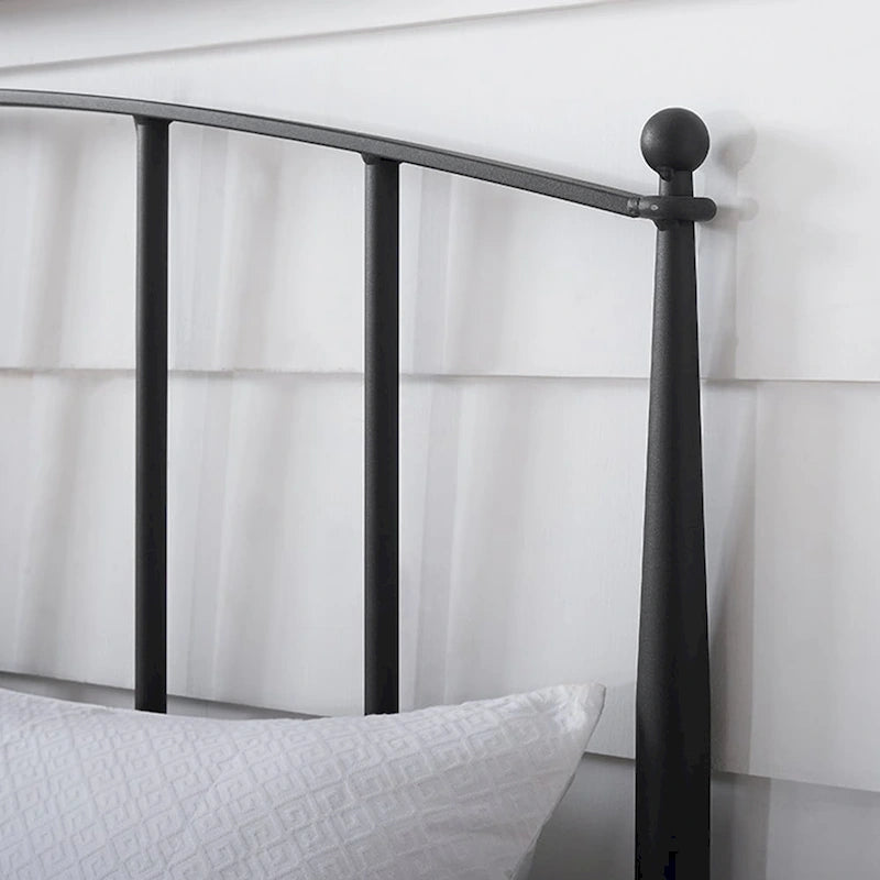 Charcoal Finish Metal Full/Queen Arched Headboard