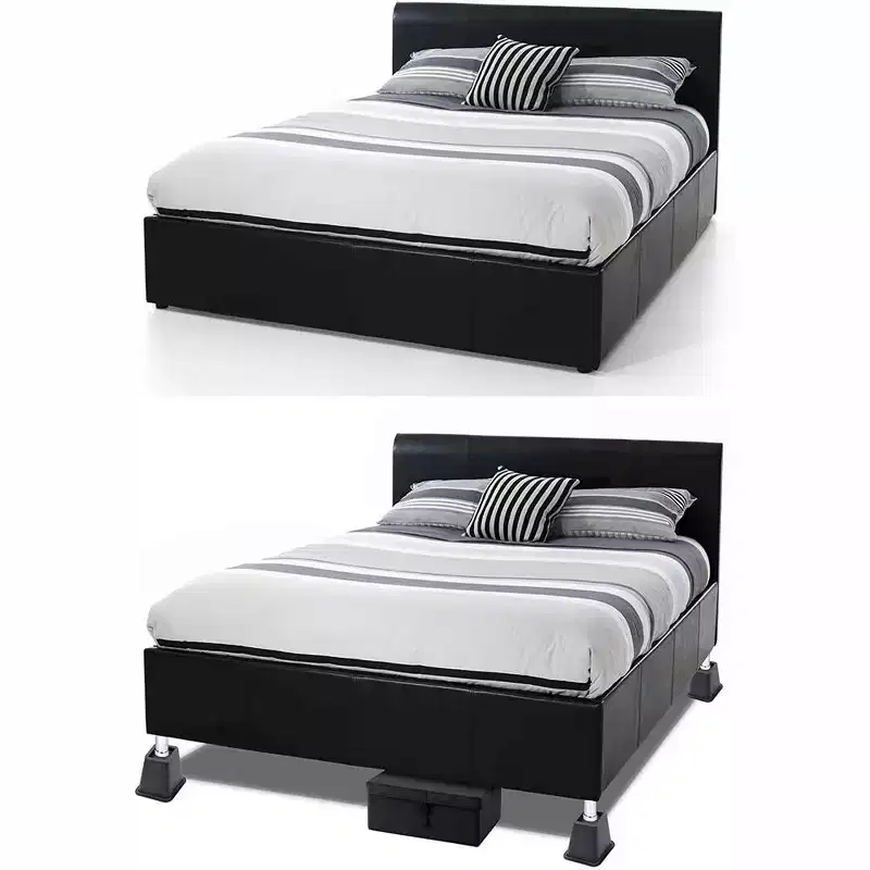 5 to 6-inch Super Quality Bed and Furniture Risers 4-pack in Black - Homeitusa