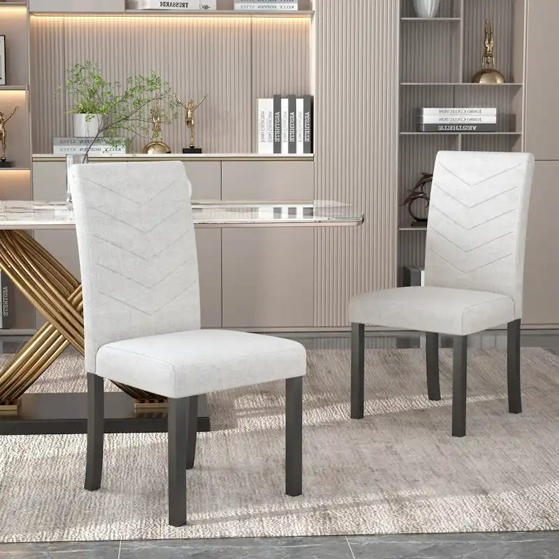 VECELO Upholstered Dining Chairs Set of 6 Parson Classic Upholstered Dining Chair,Modern 37 Parson Chairs