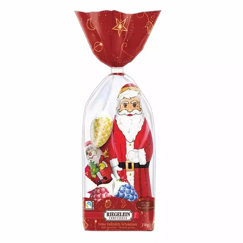Riegelein Assortment Chocolate Santa Christmas Treats Bag 7.4 Oz. (210 g.)