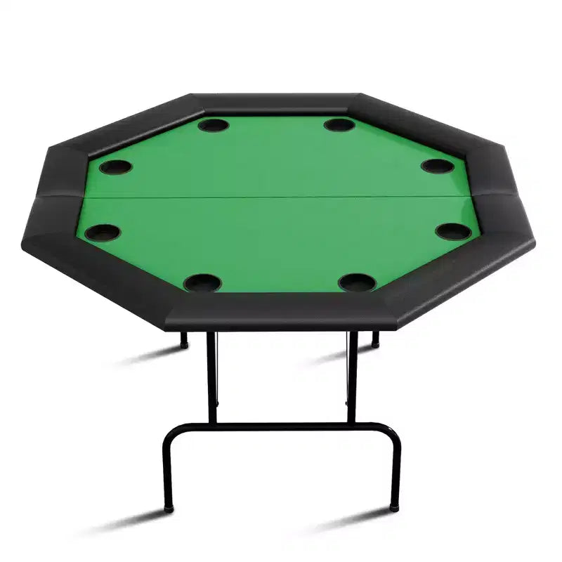 Foldable Octagonal Poker Table, Durable Iron Legs, Space-Saving Design