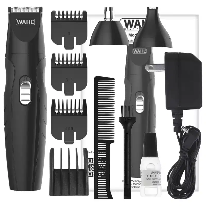 Wahl All In One Cordless Electric Beard Trimmer, Detailer, and Nose Trimmer for Men: Body Hair & Ear Trimmers, Includes Lubricating Oil