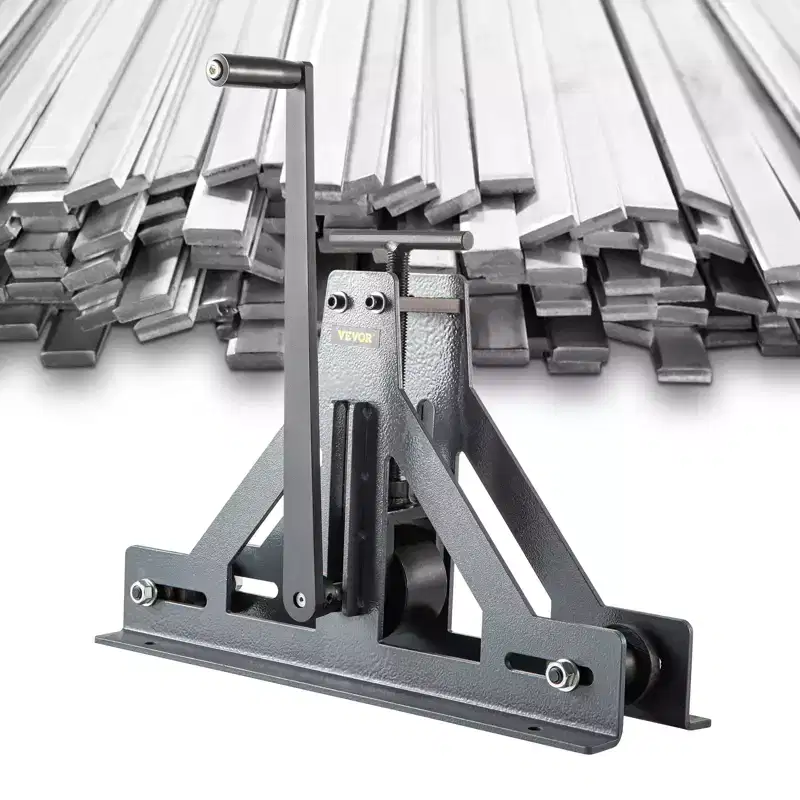 VEVOR 1-1/2\ Tubing Rolling Bender Manual Square & Rectangular Tube Bender 14 Gauge Roller Tubing Roller Flat Bar Bender, Grey