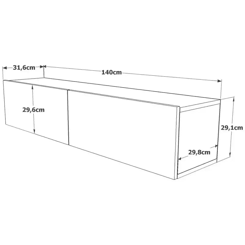 HomeStock TV Unit Entertainment Center Console with Storage Shelves & Doors