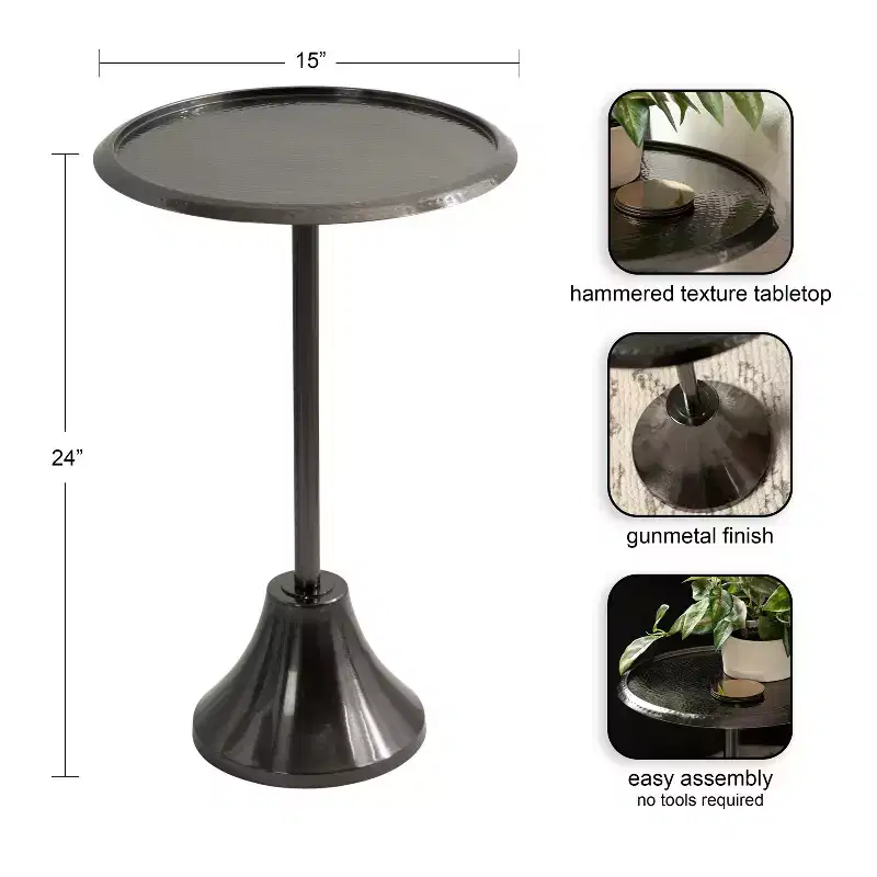 Kate and Laurel Sanzo Metal Side Table
