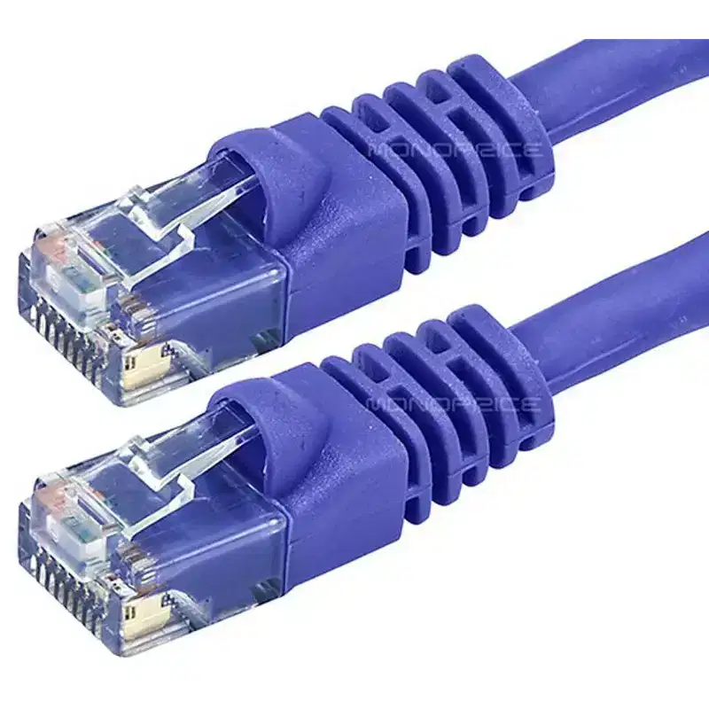 Monoprice Cat5e Ethernet Patch Cable - 3 Feet - Purple | Network Internet Cord - RJ45, Stranded, 350Mhz, UTP, Pure Bare Copper Wire, 24AWG