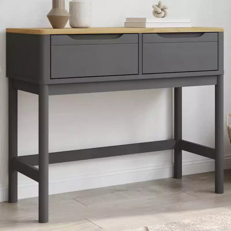 vidaXL Console Table Storage Living Room Hallway Furniture Solid Wood Pine