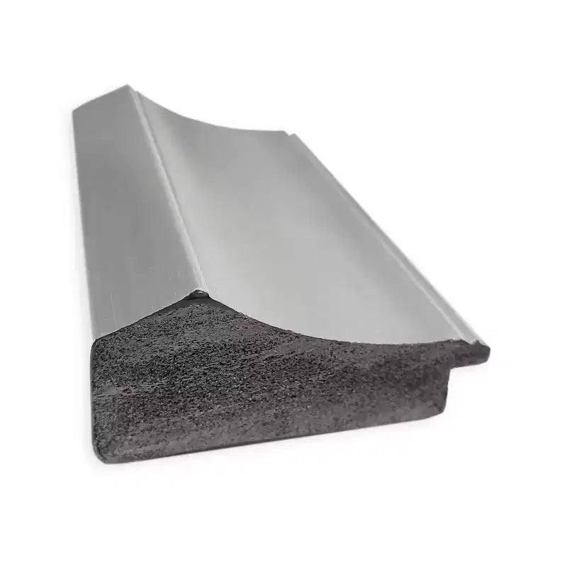 33" x 27" Non-Beveled Peak Polished Nickel Narrow Bathroom Wall Mirror - Amanti Art: Rectangle, Wall Mount, Includes Hardware