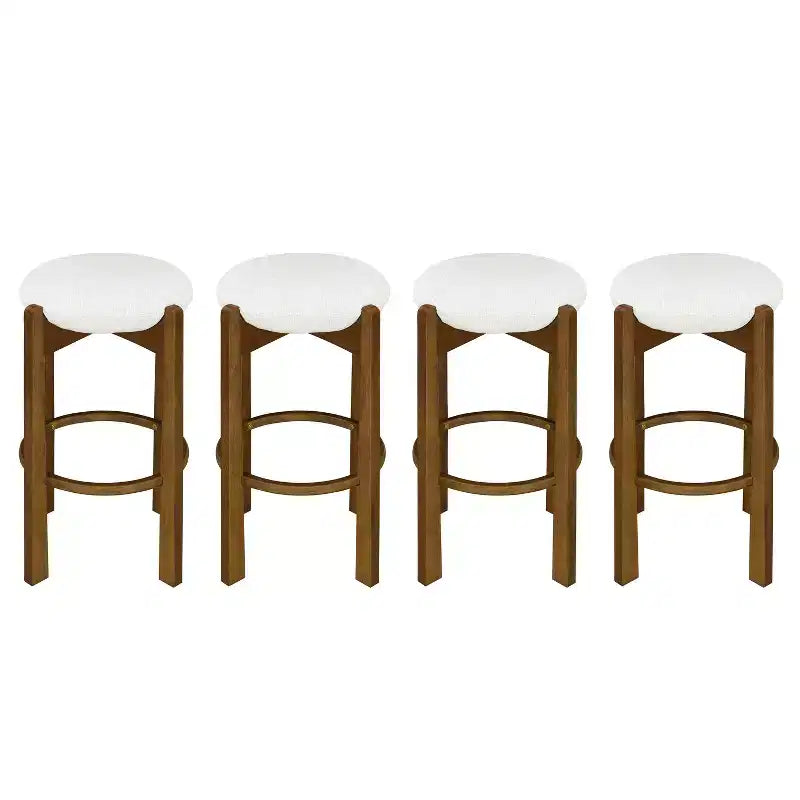 Christopher Knight Home Buchanan Modern Rubberwood Upholstered Barstools (Set of 4)