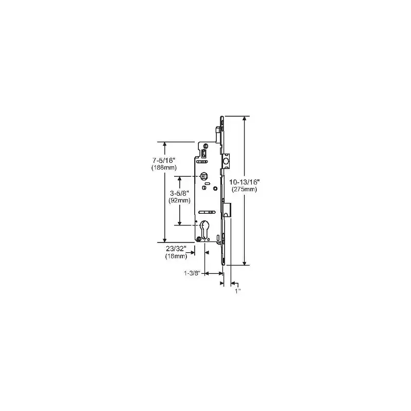 Brixwell 850-11517475 Single Point Lock 1-3/8 Backset 1in Deadbolt Throw 5/8 Faceplate hls9000