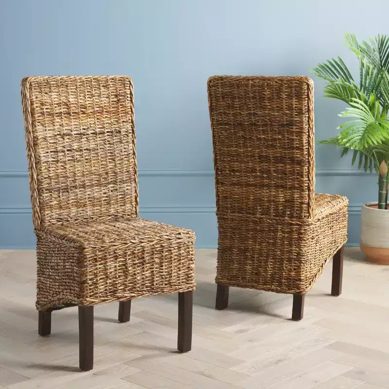 Pembrooke 19 H Rattan Side Chair (Set of 2) - FOX6520 - Safavieh Couture