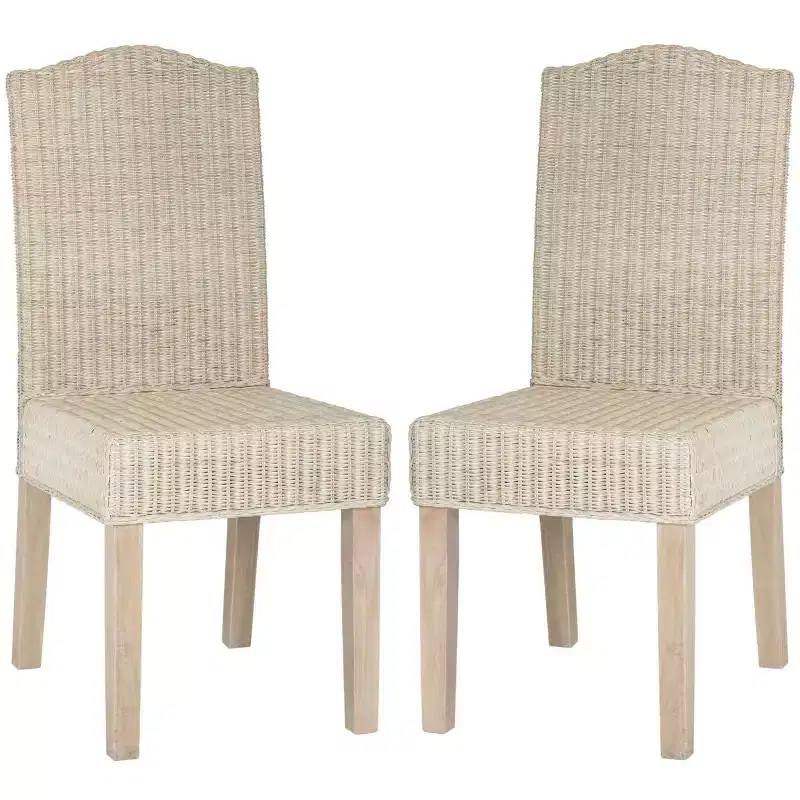 Odette 19 H Wicker Dining Chair (Set of 2) - SEA8015 - Safavieh