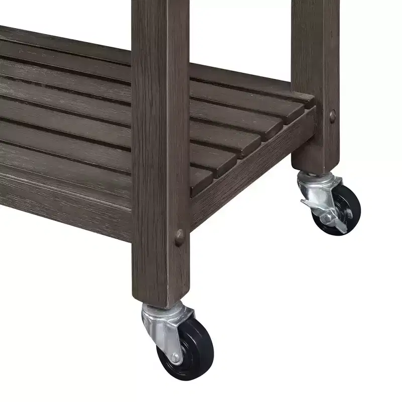 Ellaine 4 Tier Butcher Block Kitchen Cart with Drawer and Wine Rack - Breighton Home