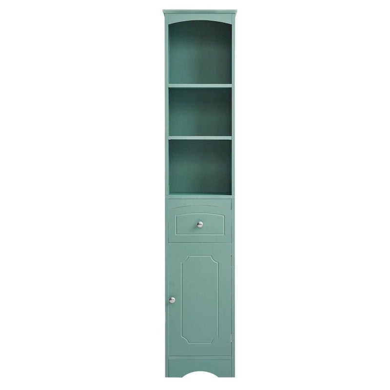 Tall Freestanding Linen Tower Bathroom Storage Cabinet with Drawer