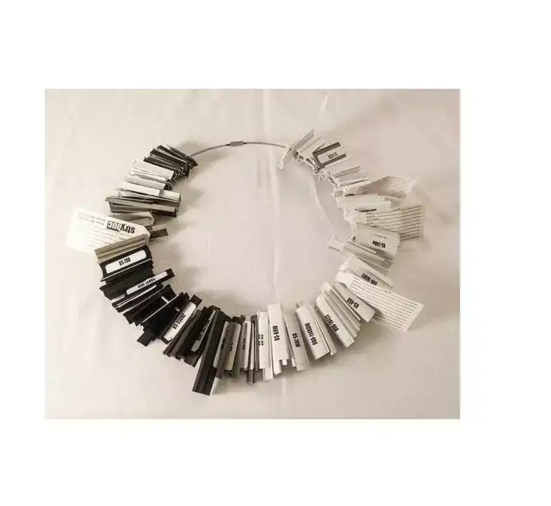 Brixwell Metal And Vinyl Sample Ring of Glazing Beads Stainless Steel Ring 1-1/2 Length Window Glazing Sample Display Hardware Gray Finish
