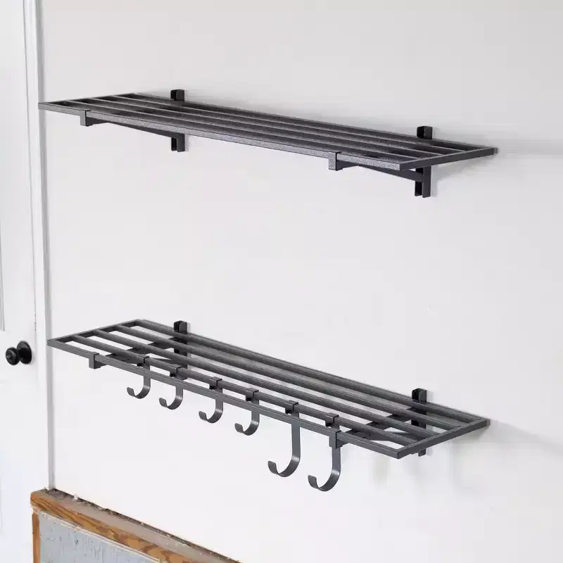 1' x 4' Bristol Garage Wall Mount Shelves | 2-Pack | Gray