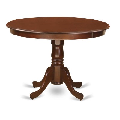 3-Piece Mahogany Finish Solid Wood Top - Button Tufted Dining Room Set - Seats 4
