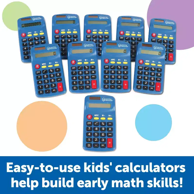 Learning Resources Primary Calculator, Set of 10, Ages 3+