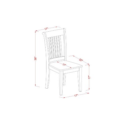 HomeStock 5-Pc Natural Oak Finish Solid Wood Top - Dining Room Set - Seats 4