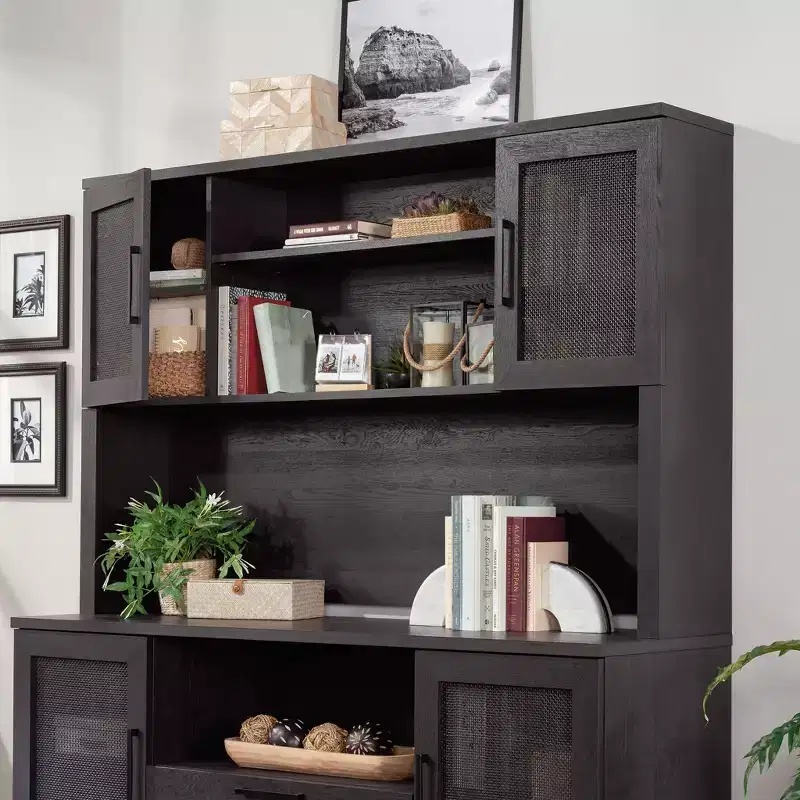 Sauder Tiffin Line Large Hutch Top Raven Oak