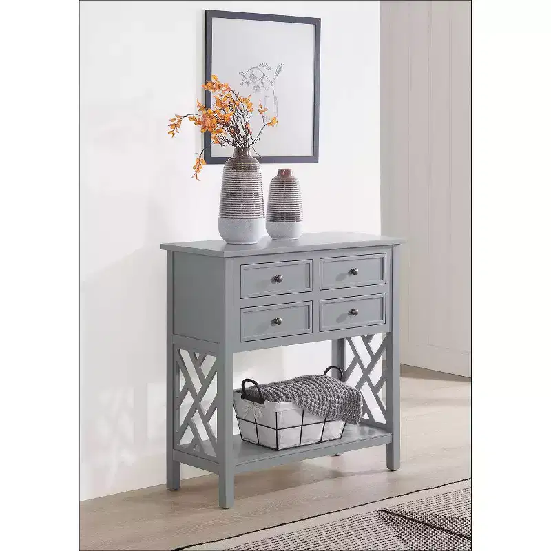32 Middlebury Wood Console Table with 4 Drawers - Alaterre Furniture