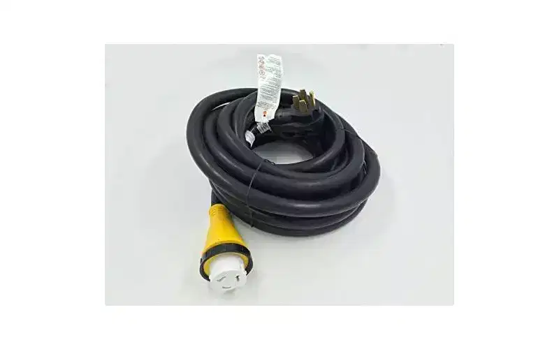 TruePower 30ft 50 Amp RV Power Cord with Twist Lock - NEMA 14-50P to SS2-50R, 6/3+8/1 AWG : TruePower
