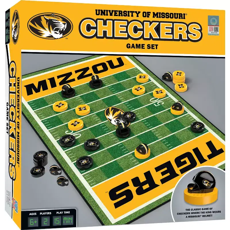 MasterPieces Officially licensed NCAA Missouri Tigers Checkers Board Game for Families and Kids ages 6 and Up