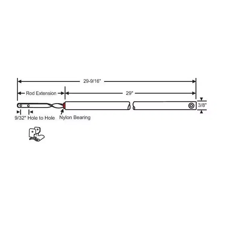Brixwell Aluminum Spiral Balance, 29 Length, With Attached End Bracket, Window Balance Hardware, Mill Finish