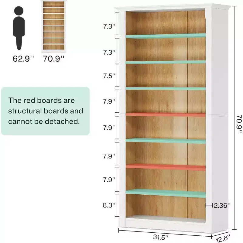 Lantine 8-Tier Wooden Freestanding Shoe Rack