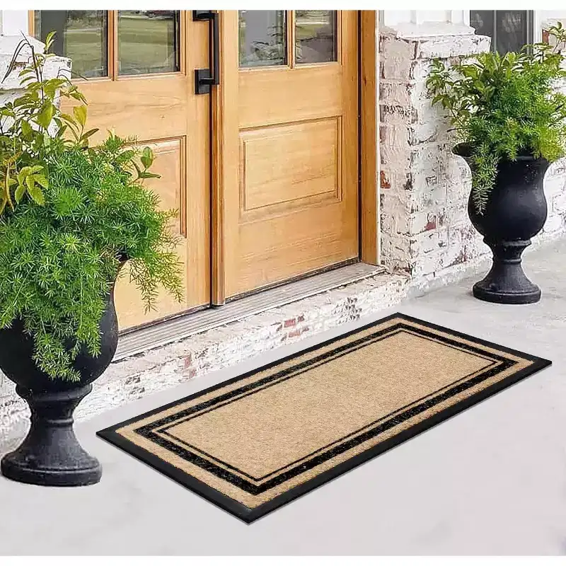 A1HC Natural Coir & Rubber Door Mat, 30x60, Thick, Durable, Heavy Duty, Anti-Shed, Fade-Resistant, Outdoor Entrance Large Doormat