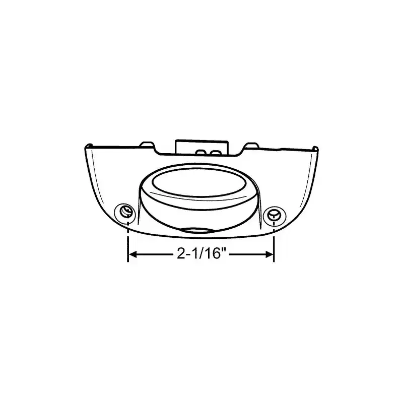 Brixwell 50-1065W Sash Lock with Cover White Pro Latch 2-1/16 inch Width Curved Housing Dual Mount Holes