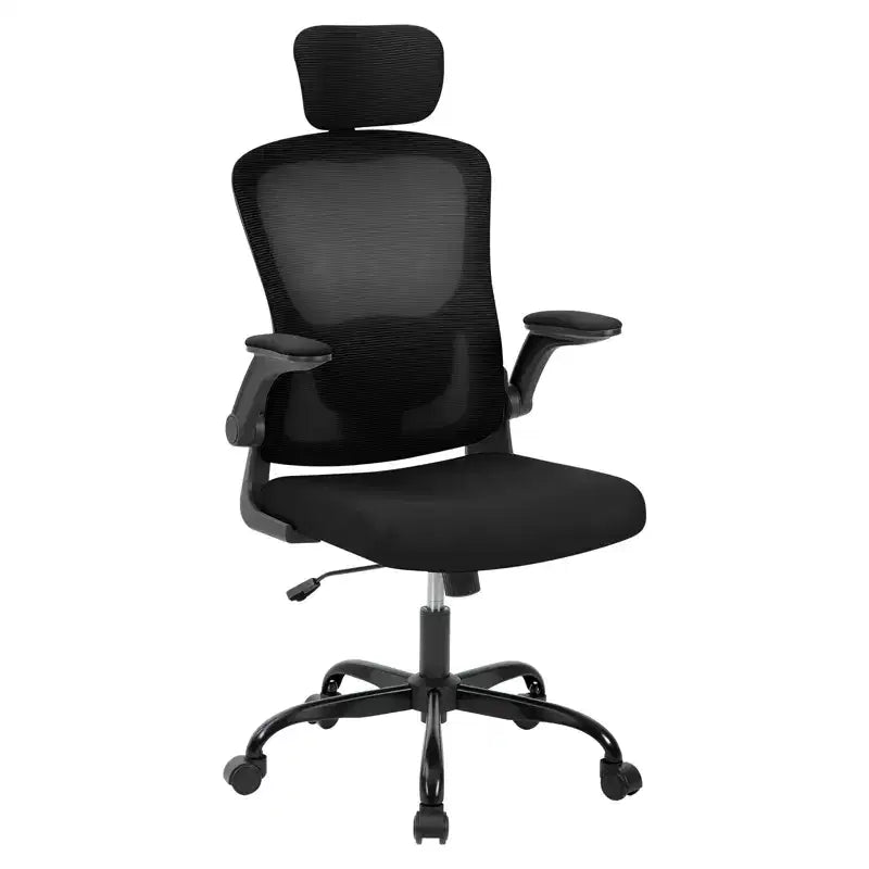Office Computer Chair with Headrest, Mesh Home Office Chair with Adjustable Back Support & Armrest, High Back Ergonomic Rolling Work Chair for Study