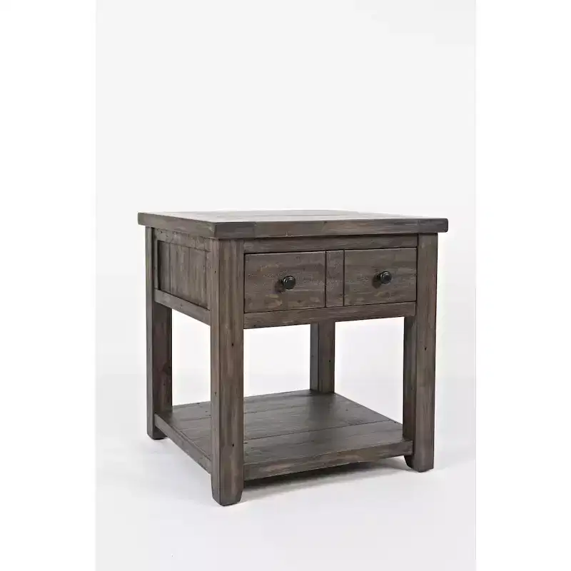 Jofran,Madison County Rustic Reclaimed Pine Farmhouse End Table