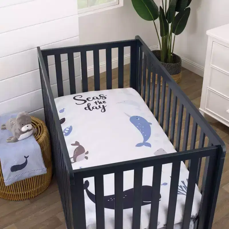 NoJo Seas The Day Photo-Op Crib Sheet: Microfiber, Standard Crib/Toddler, 200 Thread Count