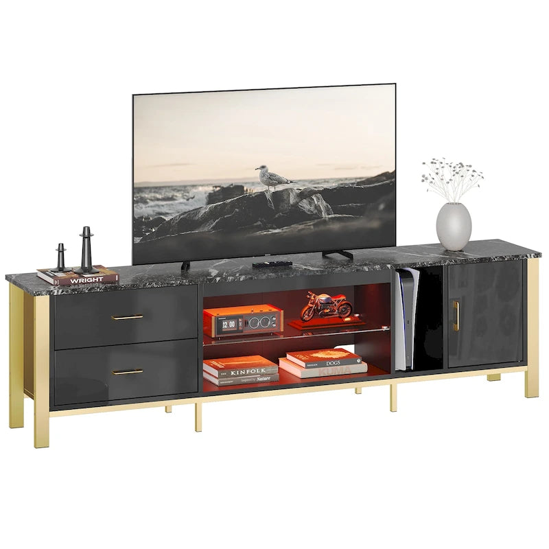 Modern TV Stands for 75/ 80/ 85 inch TV with 2 Drawers - 80 inches