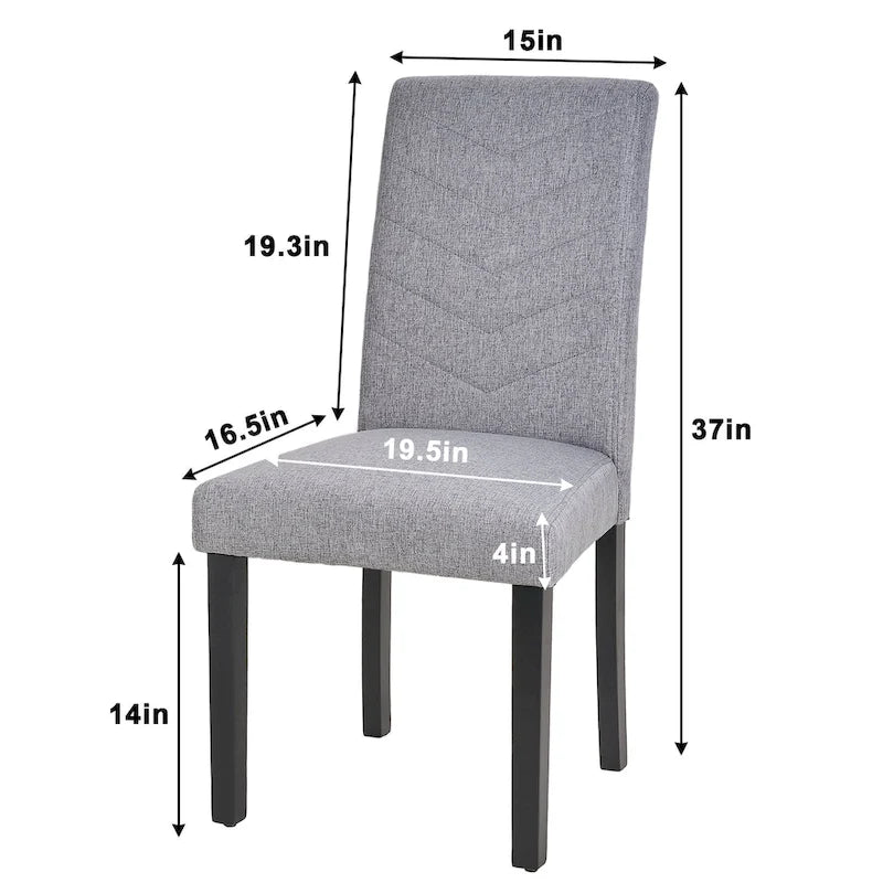 VECELO Upholstered Dining Chairs Set of 6 Parson Classic Upholstered Dining Chair,Modern 37 Parson Chairs