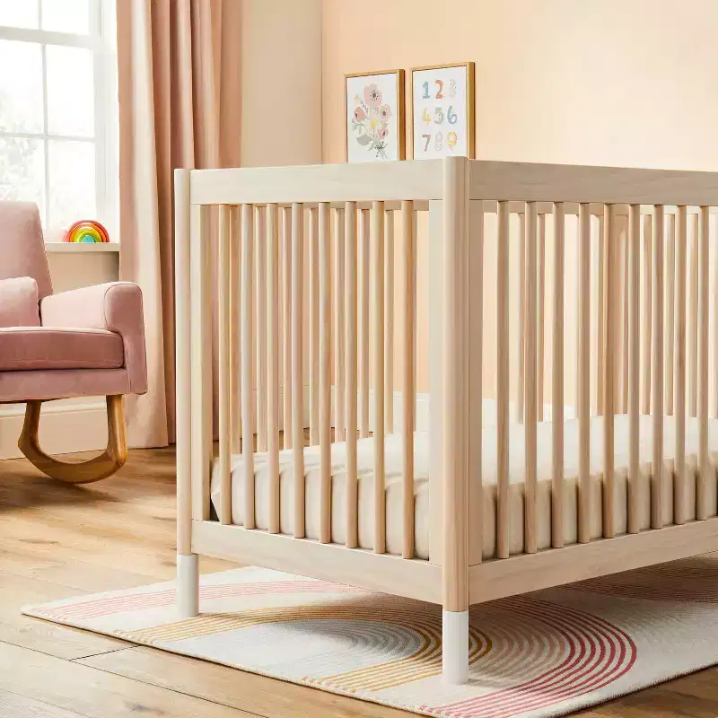 Polyester Rayon Fitted Crib Sheet - Cloud Island™: Cream, Jersey, Standard Crib/Toddler, 6" Maximum Mattress Depth