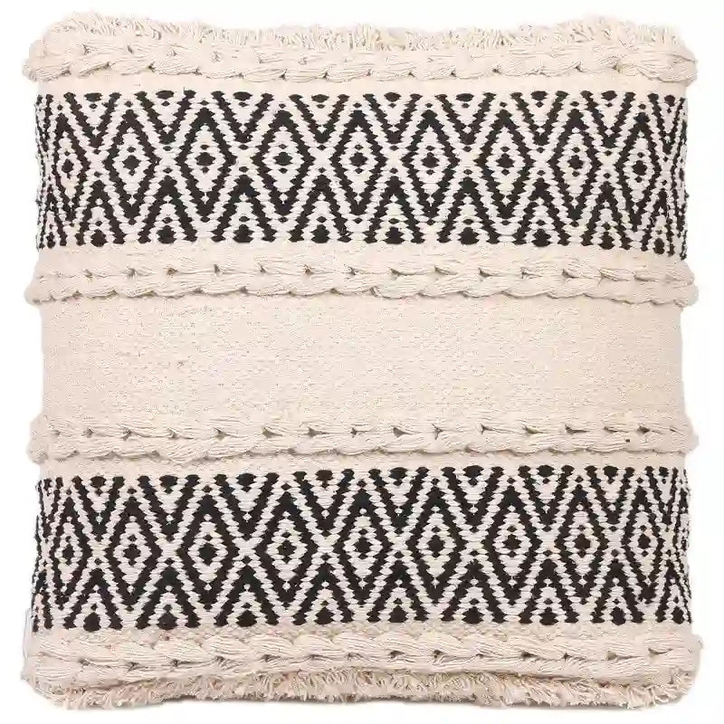 HERAT ORIENTAL Handmade Cotton Dhurrie Upholstered Stool