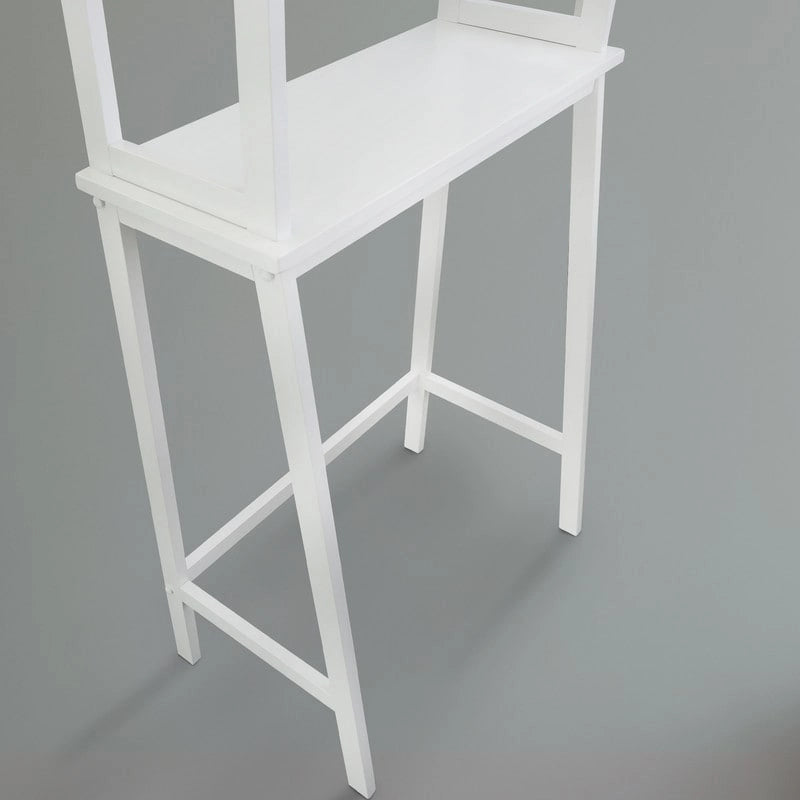 Spacesaver Solid Wood Over The Toilet Rack with Shelves - N/A