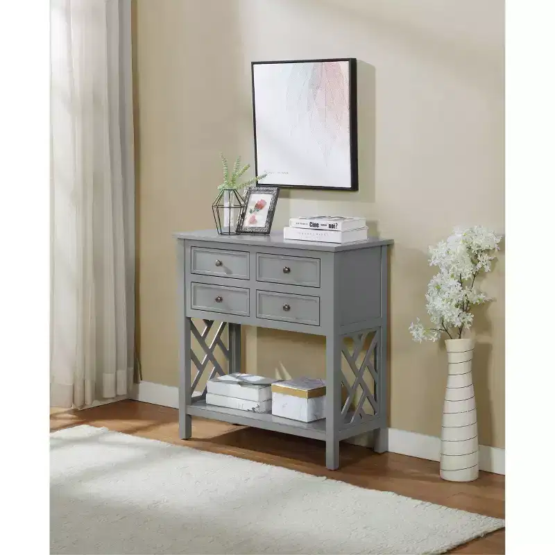 32 Middlebury Wood Console Table with 4 Drawers - Alaterre Furniture