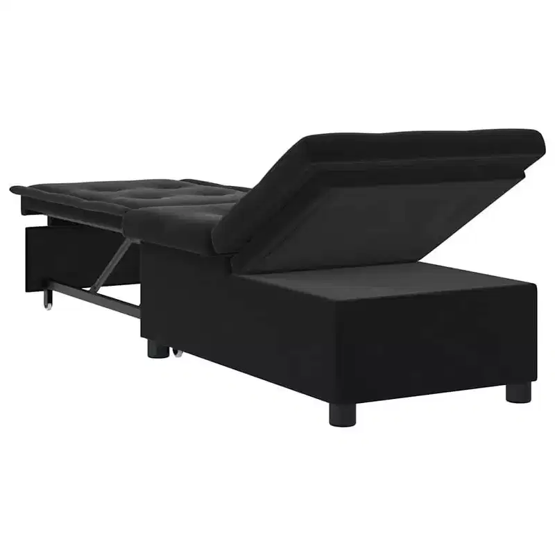 Sofa Bed Dark gray 67 x 194 x 38 cm Velvet