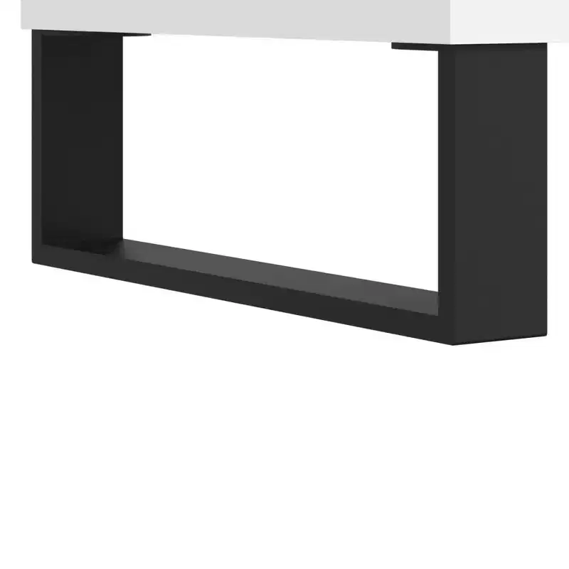 vidaXL Coffee Table White Engineered Wood, Metal Medium Coffee Table