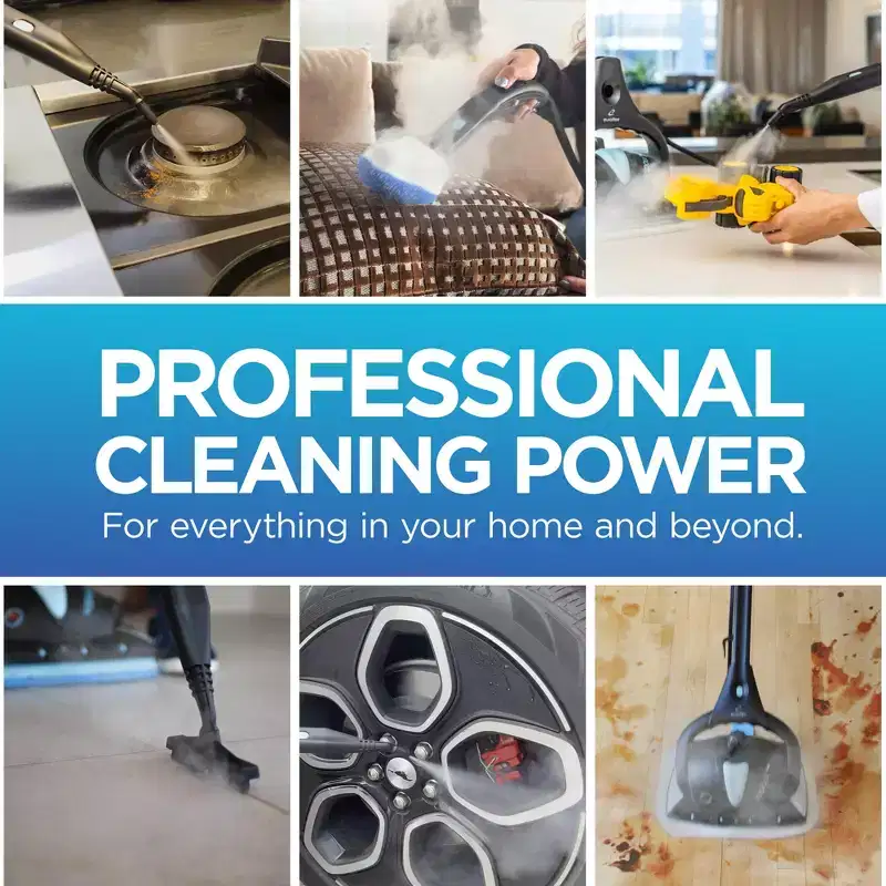 Euroflex Vapour Pro 20-Piece All-in-One Steam Mop with Built-In Portable Steam Cleaner Manufacturer Refurbished