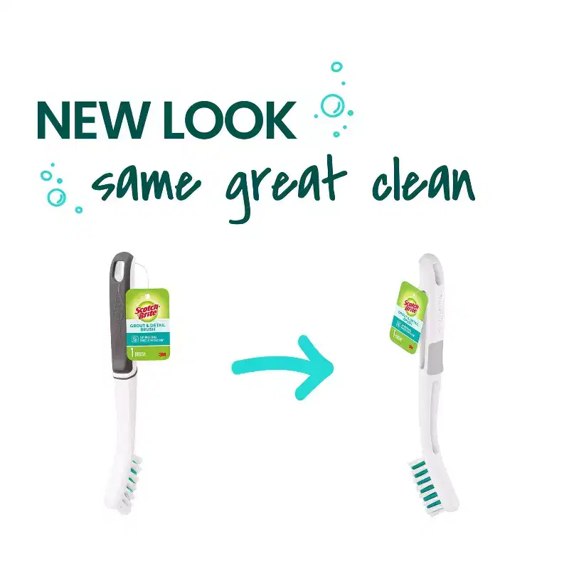 Scotch-Brite Grout Brush: Multi-Surface Cleaning Tool, Reusable Household Accessory