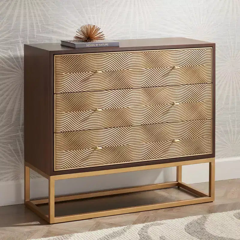 55 Downing Street Alban 39 Wide Modern Luxe 3-Drawer Chest