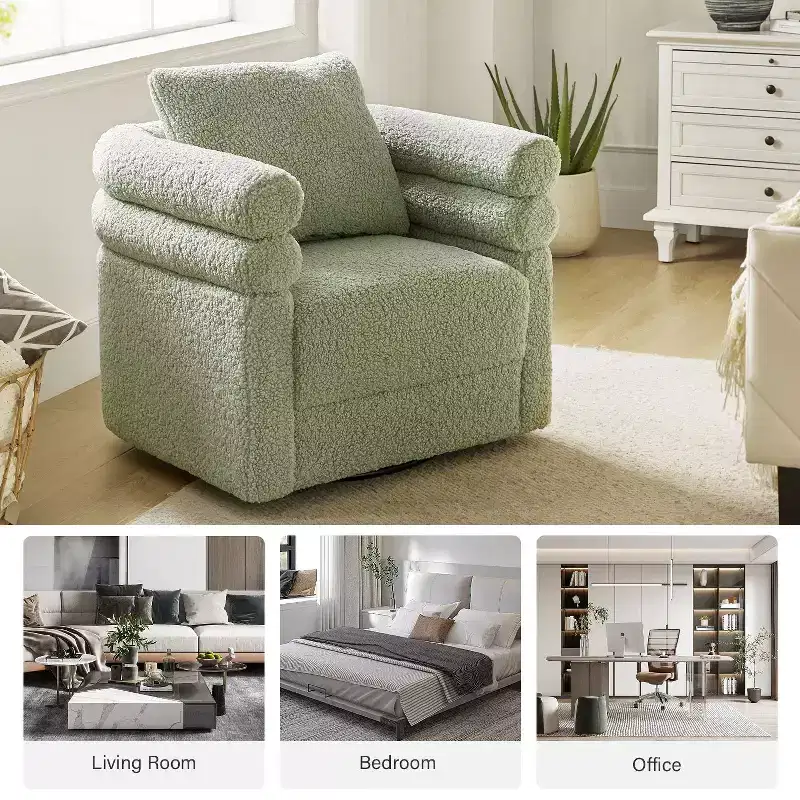 Arturo Modern Swivel Chair with Two Pillow Set of 2|ART OF LIVING DESIGNS-SAGE